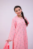 GAD-02737 | Peach  | Casual 3 Piece Suit   | Cotton Self Dobby