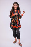 KAA-02723 | Black & Multicolor | Casual Kurta | Cotton Lawn Printed