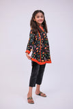 KAA-02723 | Black & Multicolor | Casual Kurta | Cotton Lawn Printed