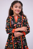 KAA-02723 | Black & Multicolor | Casual Kurta | Cotton Lawn Printed