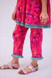 KAC-02721 | Shocking Pink & Multicolor | Casual 2 Piece Suit | Cotton Lawn Printed