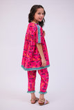 KAC-02721 | Shocking Pink & Multicolor | Casual 2 Piece Suit | Cotton Lawn Printed