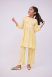 KAC-02781 | Light Yellow | Casual 2 Piece Suit | Viscose Fabric Jacquard