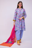 GAD-02750 | Blue & Multicolor | Casual 3 Piece Suit | Cotton Lawn Printed