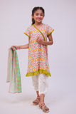 KAD-02783 | Cream & Multicolor | Casual 3 Piece Suit | Cotton Lawn Printed