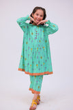 KAC-02722 | Sea Green & Multicolor | Casual 2 Piece Suit | Cotton Lawn Printed