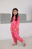 KAC-02987 | T.Pink & Multicolor | Casual 2 Piece Suit | Polyester Swiss Lawn