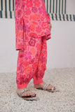 KAC-02987 | T.Pink & Multicolor | Casual 2 Piece Suit | Polyester Swiss Lawn