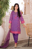 GBD-02314 | Purple & Multicolor | Casual 3 Piece Suit | Cotton Gold Printed Lawn
