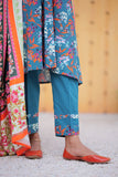 LAD-02472 | Tarquise Green & Multicolor | Casual 3 Piece Suit | Marina Printed Fabric