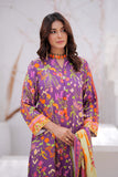 LAD-02474 | Purple & Multicolor | Casual 3 Piece Suit | Marina Printed Fabric