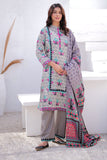 LAD-02468 | Grey & Multicolor | Casual 3 Piece Suit  | Khaddar Printed