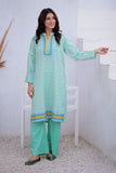 LAD-02496 | Sea Green & Muliticolor | Casual 3 Piece Suit  | Khaddar Printed