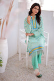 LAD-02496 | Sea Green & Muliticolor | Casual 3 Piece Suit  | Khaddar Printed