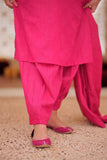 GAD-02510 | Shocking Pink  | Casual 3 Piece Suit |  Karandi