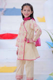 KDD-02409 | Yellow & Shocking Pink | Formal 3 Piece Suit | Masuri Jacquard Fancy Fabric