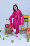 KBD-02821 | Shocking Pink & Gold | Casual Plus 3 Piece Suit | Viscose Self Dobby