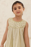KAD-03027 | Light Green & Golden | Casual 3 Piece Suit | Cotton Self Jacquard