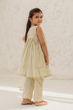 KAD-03027 | Light Green & Golden | Casual 3 Piece Suit | Cotton Self Jacquard