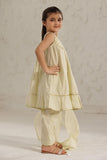 KAD-03027 | Light Green & Golden | Casual 3 Piece Suit | Cotton Self Jacquard