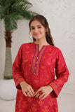 GAD-03061 | Red & Multicolor | Casual 3 Piece Suit | Cotton Jacquard