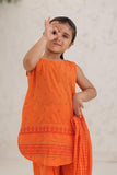 KBD-03118 | Orange | Casual Plus 3 Piece Suit | Plain Cotton