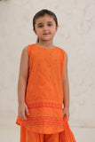 KBD-03118 | Orange | Casual Plus 3 Piece Suit | Plain Cotton