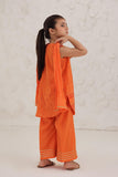 KBD-03118 | Orange | Casual Plus 3 Piece Suit | Plain Cotton