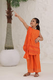 KBD-03118 | Orange | Casual Plus 3 Piece Suit | Plain Cotton