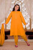 GAD-02490 | Yellow | Casual 3 Piece Suit | Karandi