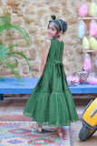 KDD-03096 | Bottle Green | Formal 3 Piece Suit | Viscose Chambray Katan