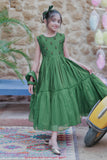 KDD-03096 | Bottle Green | Formal 3 Piece Suit | Viscose Chambray Katan