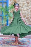 KDD-03096 | Bottle Green | Formal 3 Piece Suit | Viscose Chambray Katan