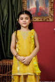 Kids formal clothes | Mustard & Gold | Formal 3 Piece Suit | Fancy Yarn Cotton Silk | KDD-03054