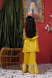 Kids formal clothes | Mustard & Gold | Formal 3 Piece Suit | Fancy Yarn Cotton Silk | KDD-03054
