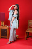 Girls Eid Dress | Sea Green & Multicolor | Casual Plus 3 Piece Suit | Cotton Plain | GBD-03332