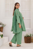 GBD-03136 | Green & Gold | Casual Plus 3 Piece Suit | Plain Cotton