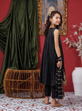 Kids formal clothes | Black & Gold | Formal 3 Piece Suit | Viscose Raw-Silk | KDD-03157