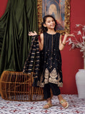 Kids formal clothes | Black & Gold | Formal 3 Piece Suit | Viscose Raw-Silk | KDD-03157