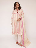 Women Eid Dress | Fawn & Multicolor | Casual Plus 3 Piece Suit | Cotton Dobby Fancy | LBD-03501