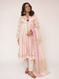 Women Eid Dress | Fawn & Multicolor | Casual Plus 3 Piece Suit | Cotton Dobby Fancy | LBD-03501