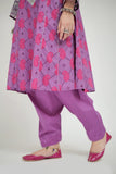 LAD-02705 | Purple & Multicolor | Casual 3 Piece Suit  | Cotton Lawn Printed