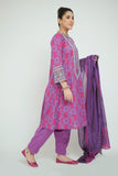 LAD-02705 | Purple & Multicolor | Casual 3 Piece Suit  | Cotton Lawn Printed