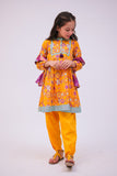 KAD-02786 | Mustard & Multicolor | Casual 3 Piece Suit | Cotton Lawn Printed