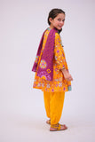 KAD-02786 | Mustard & Multicolor | Casual 3 Piece Suit | Cotton Lawn Printed