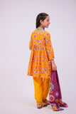 KAD-02786 | Mustard & Multicolor | Casual 3 Piece Suit | Cotton Lawn Printed