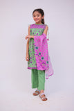 KAD-02784 | Green & Multicolor | Casual 3 Piece Suit | Cotton Lawn Printed