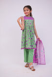 KAD-02784 | Green & Multicolor | Casual 3 Piece Suit | Cotton Lawn Printed