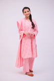 GAD-02737 | Peach  | Casual 3 Piece Suit   | Cotton Self Dobby