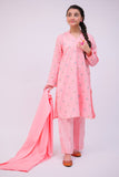 GAD-02737 | Peach  | Casual 3 Piece Suit   | Cotton Self Dobby